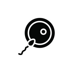 Poster - ovule being fertilized by sperm icon web design in vector