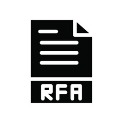 Aufkleber - RFA File icon web design in vector
