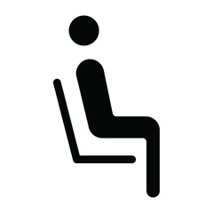 Poster - Sitting icon web design in vector