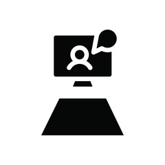 Poster - Video conference icon web design in vector