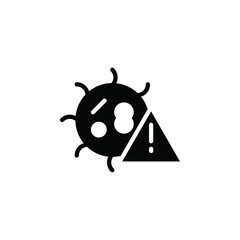 Aufkleber - Virus Warning Alert icon web design in vector