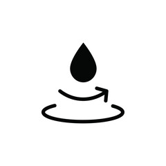 Poster - Water repellent surface icon web design in vector