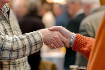 A warm handshake seals a deal forging a bond of trust and partnership