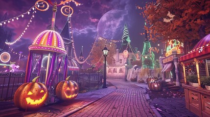 Dark_Halloween_Party_Magic_Night_Carnival_Art