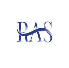 Fototapete - Alphabet letters Initials Monogram logo RAS, RA, AS,RAS letter logo design with white background in illustrator, vector logo modern alphabet font