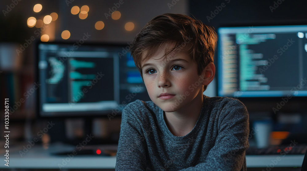 Boy in a computer lab Generative AI is making its way into the ...