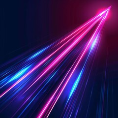 Abstract arrow speed motion light effect with blue 