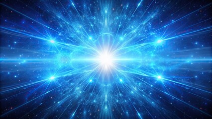 Bright blue plasma force field in space of multiple dimensions