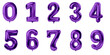 © Agnieszka - isolated purple foil balloons with numbers from  0 to 9