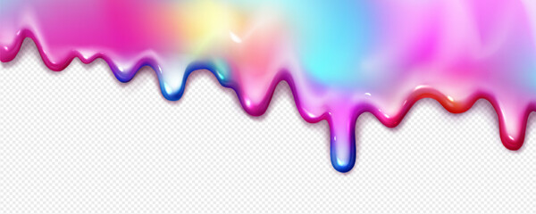 Poster - rainbow slime splash isolated on transparent background. vector realistic illustration of color grad