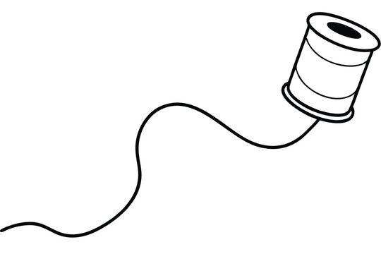 Thread line art vector illustration