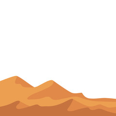 Poster - Desert Hill Landscape Illustration