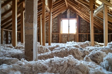 Wall Mural - Investigate the importance of proper insulation in sustainable homes. Discuss how insulation can reduce energy costs and improve