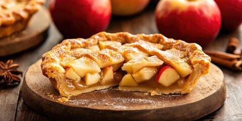 Poster - Homemade apple pie on a platter.