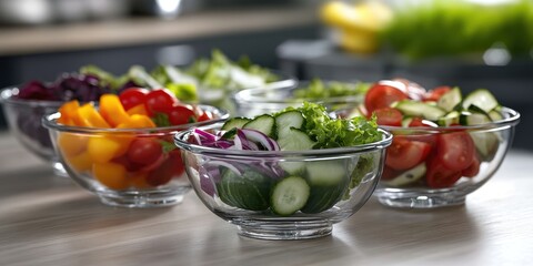 Poster - Salad bowl on the table