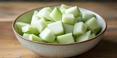 Poster - Chopped winter melon, a Chinese vegetable.
