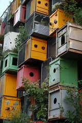 Wall Mural - Explore the role of sustainable housing in reducing waste. Discuss how materials can be reused or recycled during construction