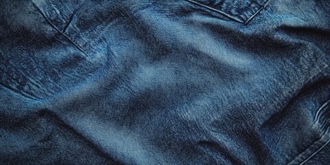 Aufkleber - Close-up of Beautiful Blue Jeans. Painted Surface Design Banners. Abstract Shape with Copyspace for Text. Background Wall Texture.