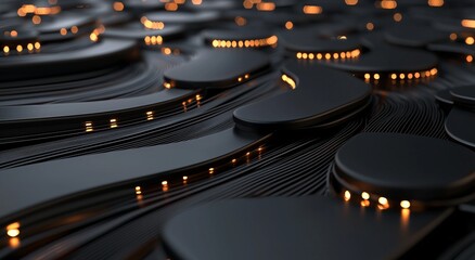 Poster - Communication network, digital content, social network, streaming video. Stock market.