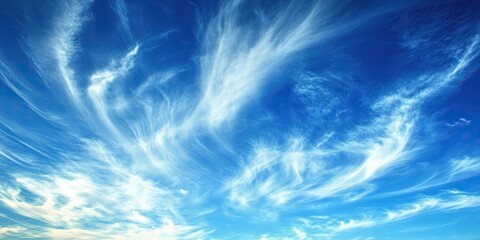 Poster - blue sky with white clouds