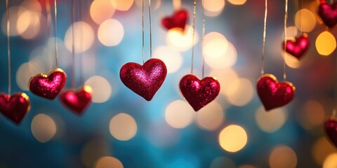 Poster - Vibrant Valentine's Day backdrop featuring hearts.