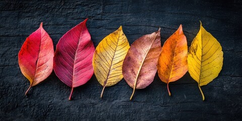 Poster - a few autumn leaves