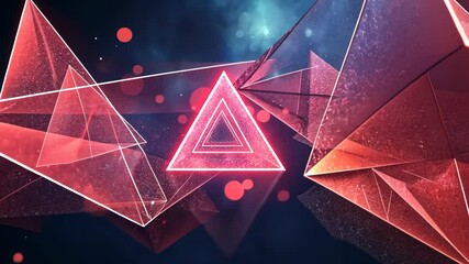 Poster - abstract geometric shapes in vibrant colors create a captivating visual experience in a mesmerizing 