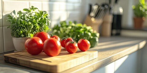 Aufkleber - Fresh vegetables on the countertop.