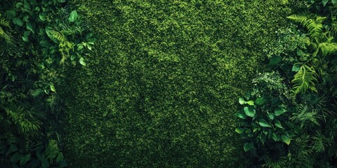 Aufkleber - Green organic backdrop. Copy space for text.