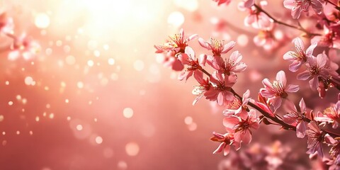 Aufkleber - Sakura cherry blossom flowers for a background with copyspace.