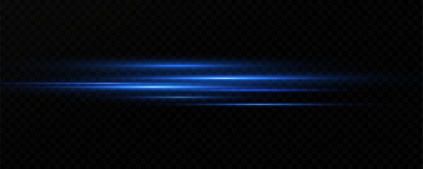 Poster - Blue speed lines.Vector.Blue light trails