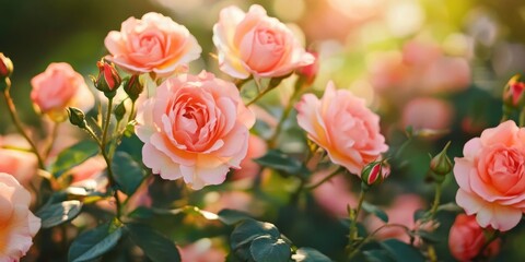 Fototapete - Spring blooms. Roses.