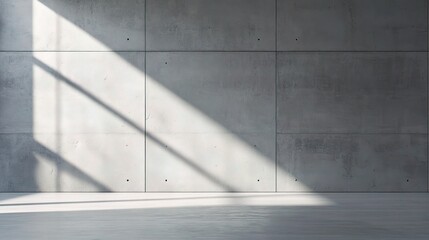 Canvas Print - Minimalist Concrete Wall with Natural Light