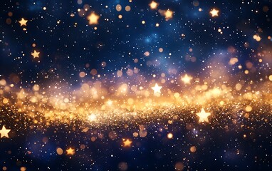 Poster - A mesmerizing night sky filled with shimmering stars and twinkling lights, creating a cosmic and magical atmosphere.