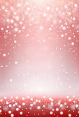 Wall Mural - red background with snow and free space