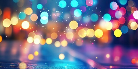 Poster - defocused bokeh lights