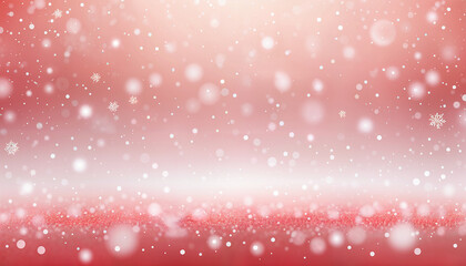 Wall Mural - red background with snow and free space