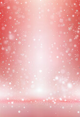 Wall Mural - red background with snow and free space