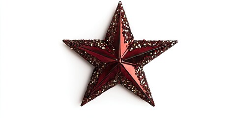 Poster - Decorative Christmas star set against a white background.