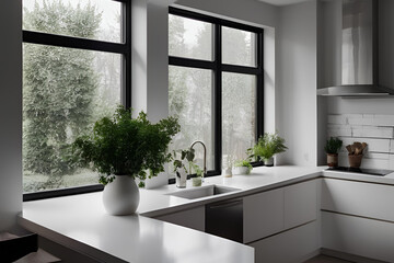 modern kitchen interior