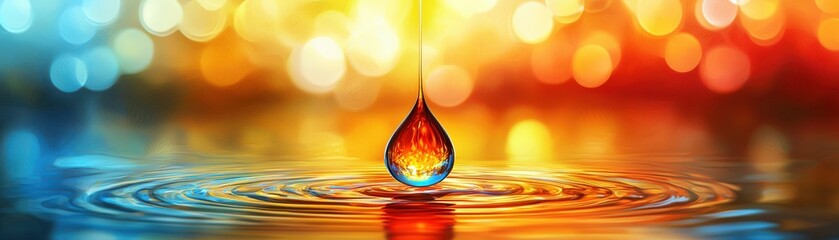 Poster - Hyper-Realistic Water Droplet Illustration