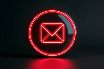 Poster - Mailing list contact post or envelope icon button, communication with business clients customer support. 