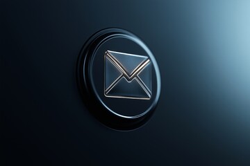 Poster - mailing list contact post or envelope icon button, communication with business clients customer supp