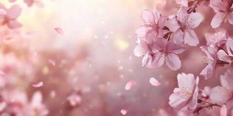 Aufkleber - Sakura cherry blossom flowers for a background with copyspace.