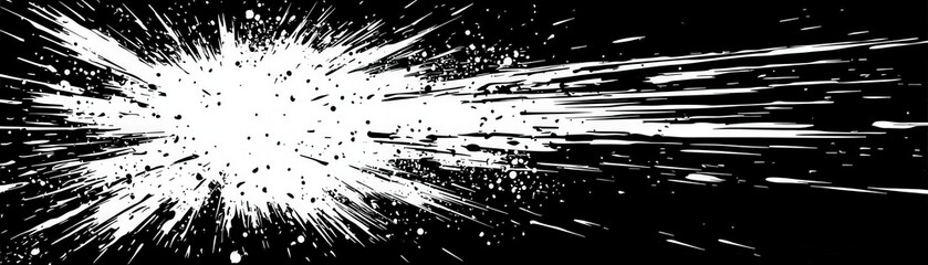 Poster - Dynamic Burst in Anime Style Background