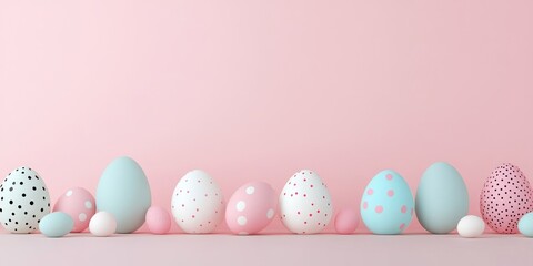 Aufkleber - Easter eggs and blank space for your product or text decoration.
