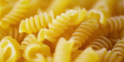Poster - Close-up photo of yellow pasta