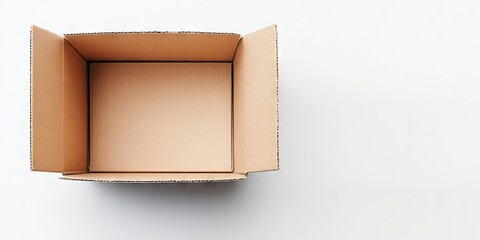 Poster - An open cardboard box against a white background.