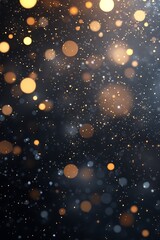 Fototapete - A dazzling display of shimmering golden and white particles against a dark background, creating a magical and festive atmosphere.