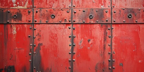 Aufkleber - Red-painted metal backdrop